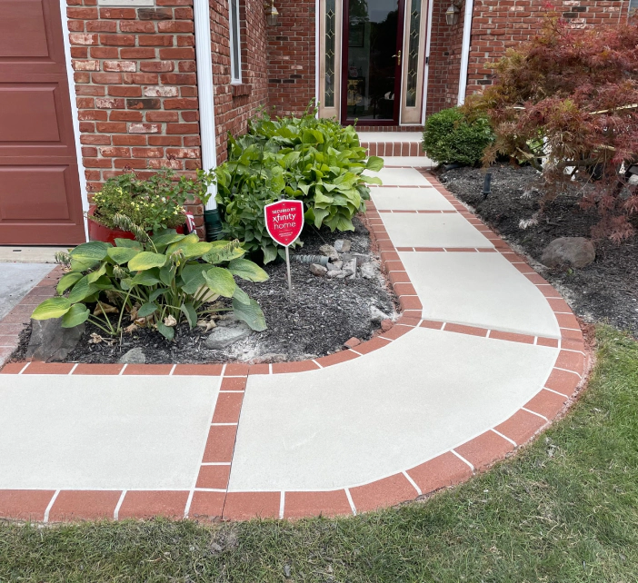 walkway with landscape